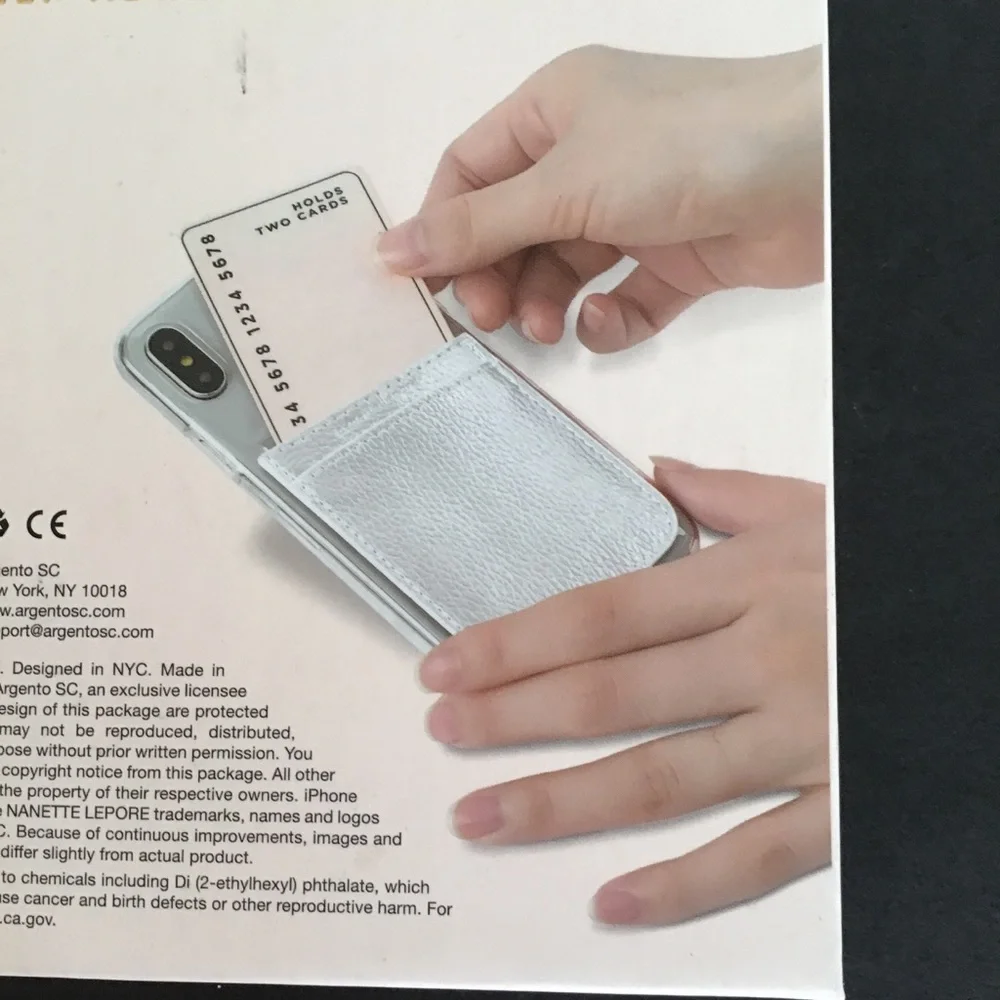 NANETTE LEPORE SILVER GLITTER PHONE POCKET…